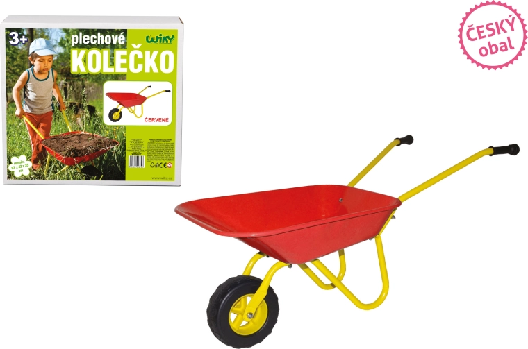 Blaszana taczka Český obal czerwona 82 × 42 × 35 cm