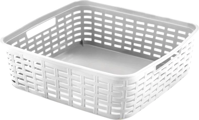 Plastowy koszyk do przechowywania HEIDRUN 19 × 29 × 10 cm, mix kolorów