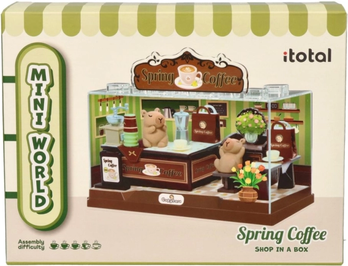 I-Total mini diorama wiosenna kawiarnia DIY