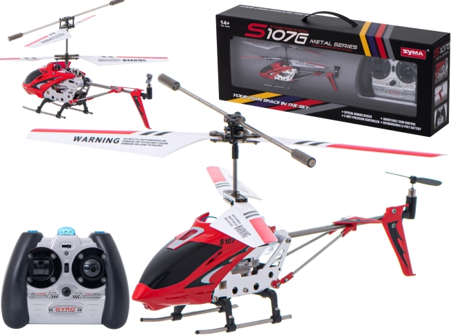 RC helikopter Syma S107G – Czerwony