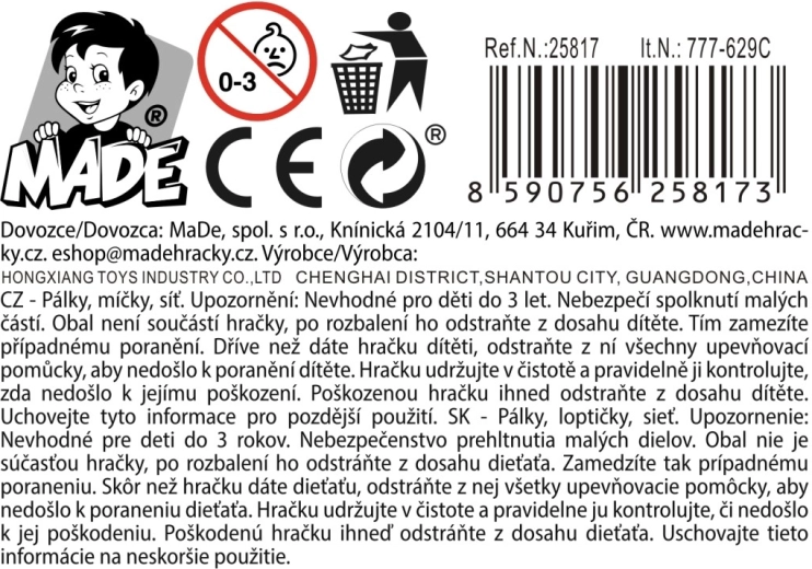 Zestaw do plażowego tenisa z rakietkami, piłką i siatką