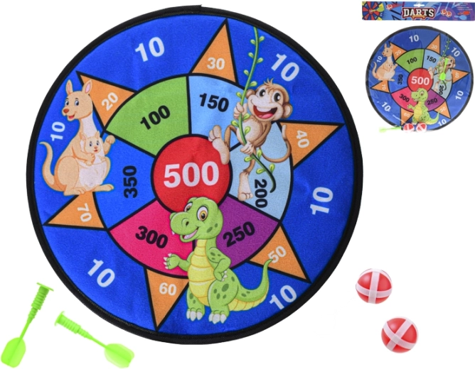 Tarcza na rzep 35 cm z 2 piłeczkami i 2 rzutkami