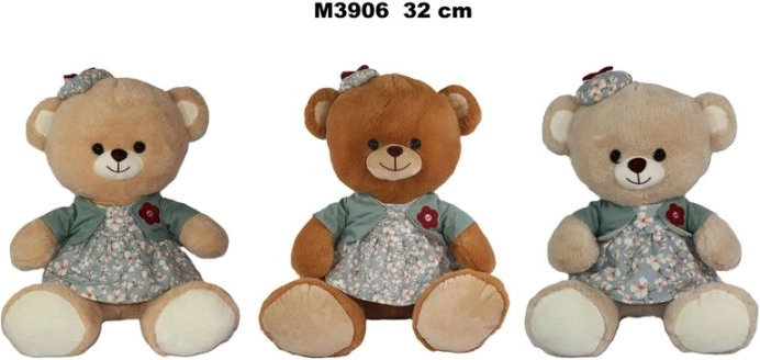 Pluszowy miś w sukience 32 cm - 1 sztuka
