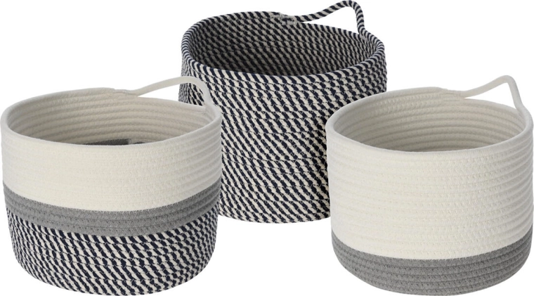 Okrągły bawełniany koszyk 23 cm – mix kolorów i wzorów