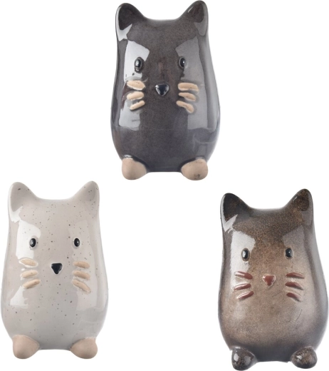 Porcelanowa dekoracja Kot 13 cm (3 warianty)