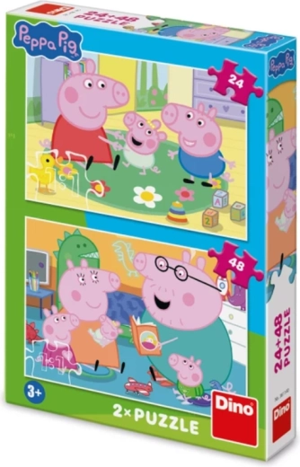 Świnka PEPPA puzzle dla dzieci 24 i 48 elementów