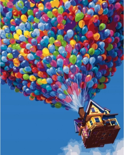 Malowanie według numerów na ramie 40 × 50 cm lot – kolorowe balony