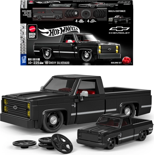 Mattel Brick Shop Hot Wheels Speed Series ’83 Chevy Silverado – zestaw konstrukcyjny 225 elementów