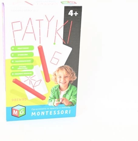 Edukacyjna układanka Montessori – drewniane patyczki