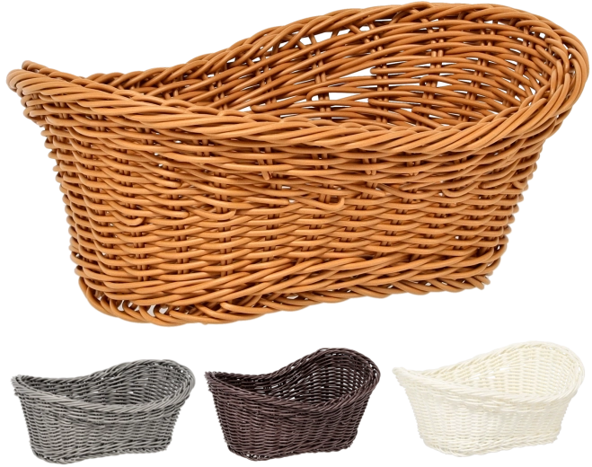 Owalny plastikowy koszyk 25 × 16 × 8/11 cm
