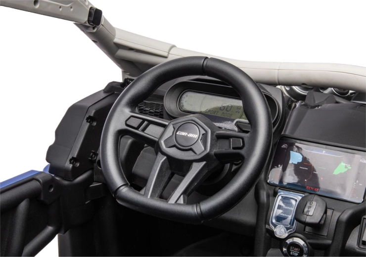 Can-Am Maverick Turbo RR elektryczne autko na akumulator – niebiesko-szare, lakierowane