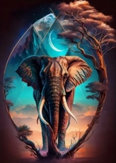 Diamentowe malowanie Afrykański klejnot 30 × 40 cm