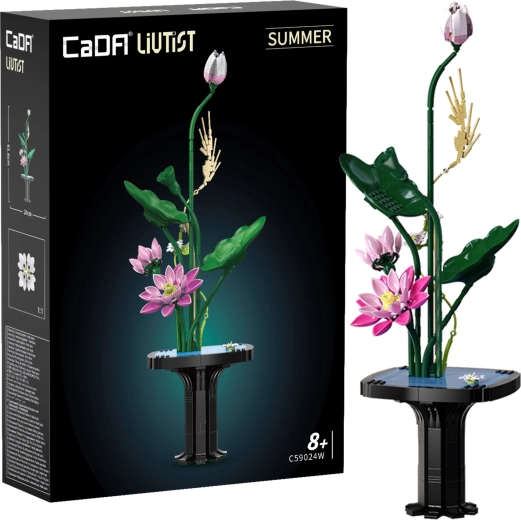 Klocki CaDA Floral Art Summer Song – kwiatowa dekoracja 61,6 cm, 755 elementów