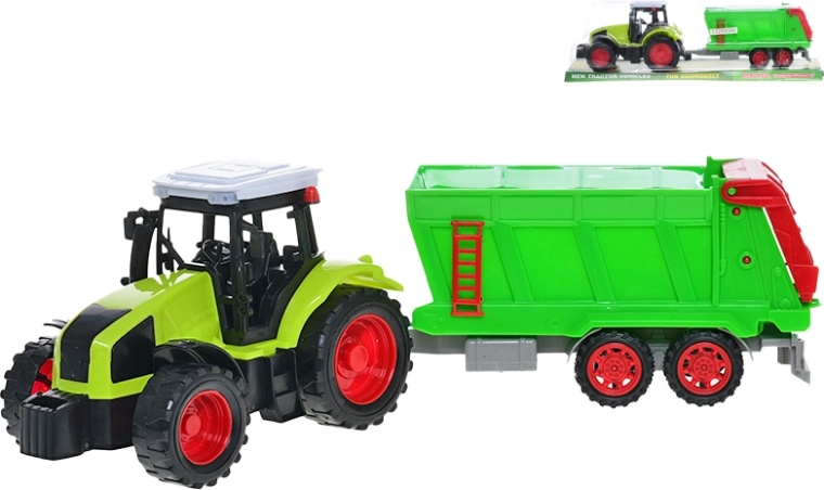 Traktor z przyczepą na napęd cierny 36 cm