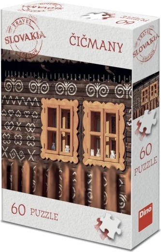 Dino puzzle edycja turystyczna Słowacja: Čičmany, 60 elementów