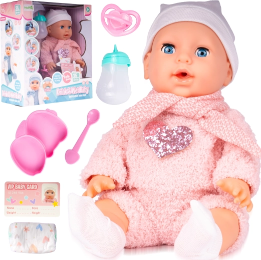 Lalka 35 cm pije i siusia Tosia z akcesoriami
