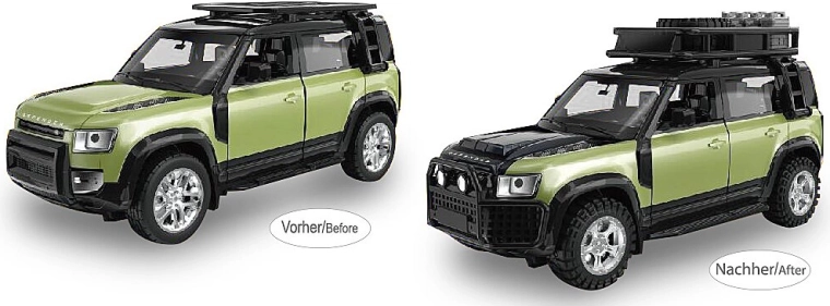 JAMARA Land Rover Defender 110 metalowy model 1:43 zielony
