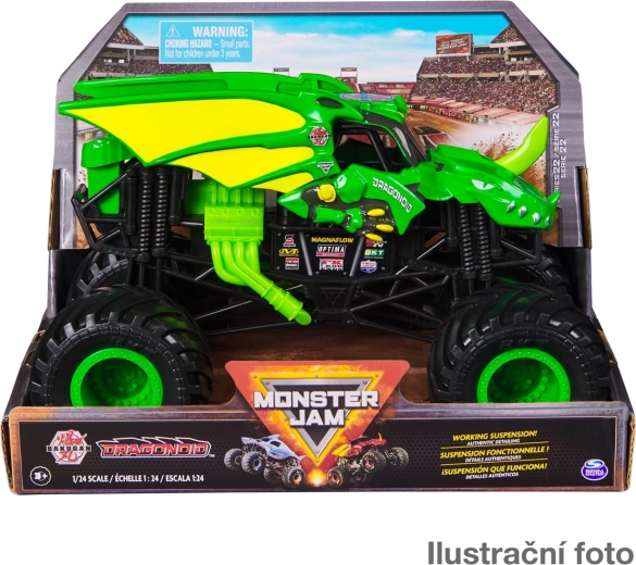 Monster Jam metalowy model monster trucka 1:24 – Grave Digger (asort)