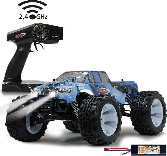 Jamara Ice Tiger elektryczny monster truck RC 4WD w skali 1:10 z oświetleniem LED