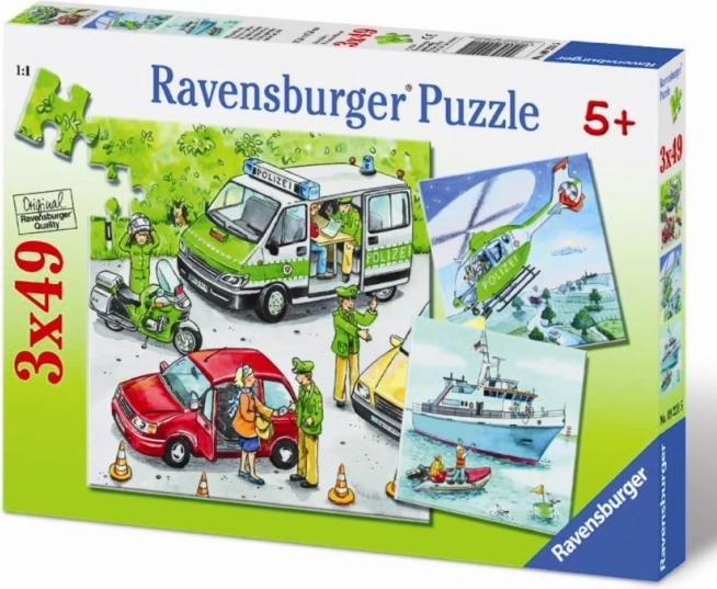 Puzzle Policja w akcji 3×49 elementów RAVENSBURGER