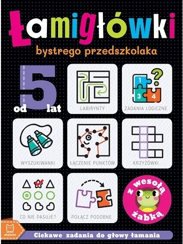 Łamigłówki dla bystrego przedszkolaka z wesołą żabką 5+