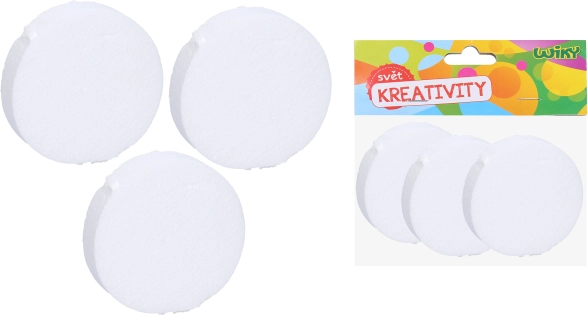 Dekoracyjne koło ze styropianu 10x2,5 cm, zestaw 3 sztuki