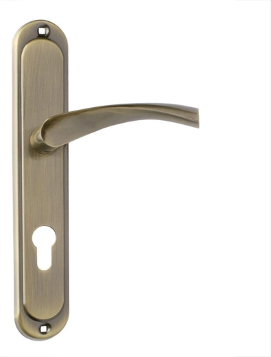 Klamka drzwiowa ATENA z wkładką 72, patyna