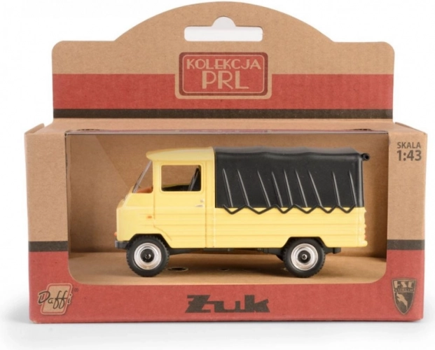 Metalowy model FSC Żuk żółty 1:43