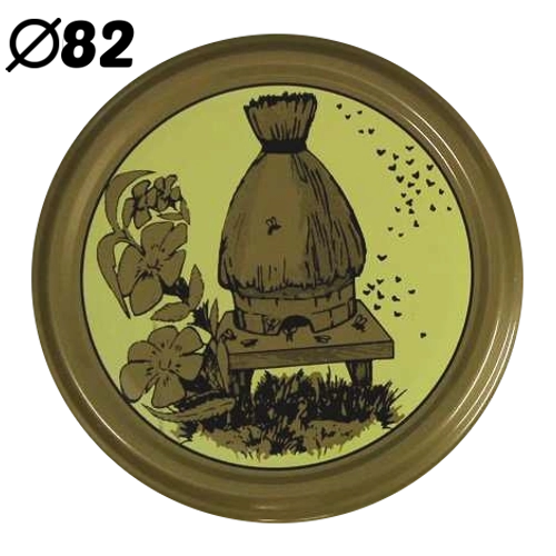 Wieczka do słoików do wekowania 82 mm z 6 zamkami, design Stara Chata, 10 szt.