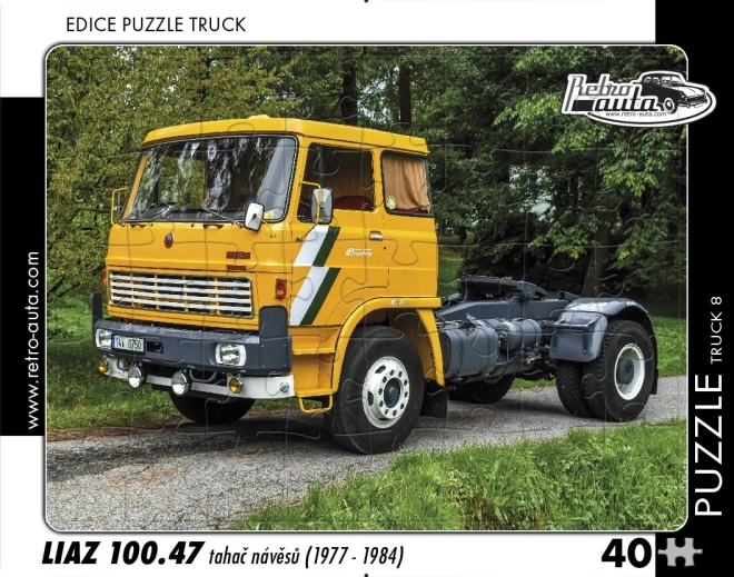 Puzzle RETRO-AUTA – LIAZ 100.47 ciągnik siodłowy naczep, 40 elementów