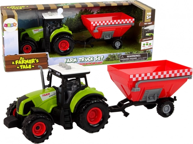Traktor z dźwiękiem i odczepianą przyczepą FARMA dla dzieci