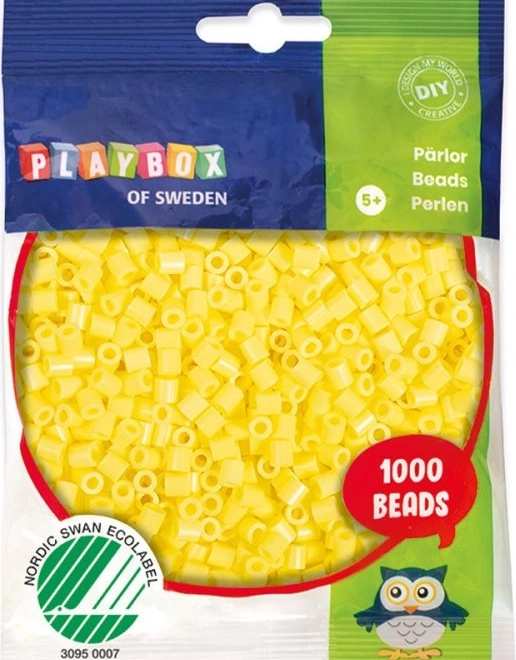 Koraliki do prasowania pastelowe żółte 1000 szt.