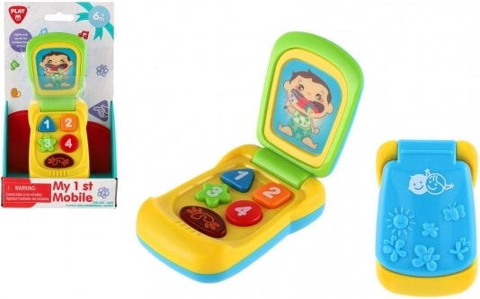Dziecięcy składany telefon komórkowy ze światłem i dźwiękiem 14 cm
