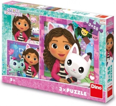 Puzzle Gábi i przyjaciele 3 x 55 elementów