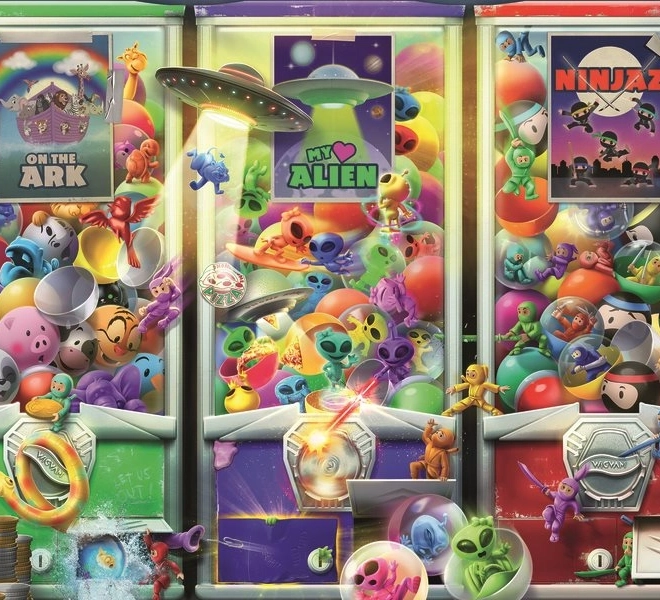 Puzzle Zwierzątka, Obcy i Ninja 1000 Elementów