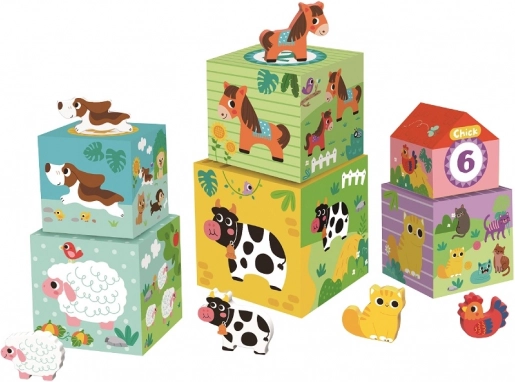 Klocki ze zwierzętami Farma od 2Kids Toys