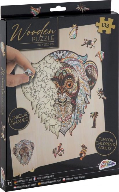 Puzzle obrysowe małpa 133 elementy