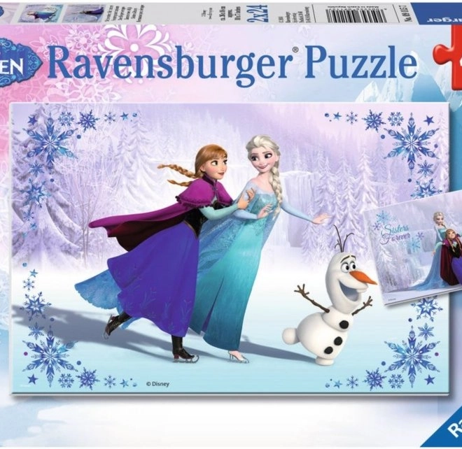 Puzzle 2x24 kawałków Kraina Lodu Siostry na zawsze