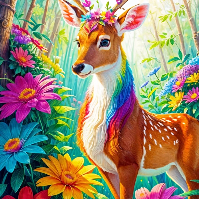 Ciesz się Puzzle Magiczny Jeleń 1000 Elementów