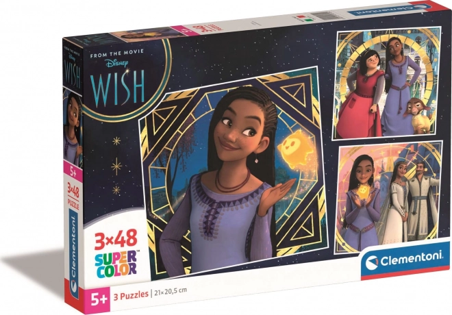 Puzzle 3x48 elementów Square Disney Wish