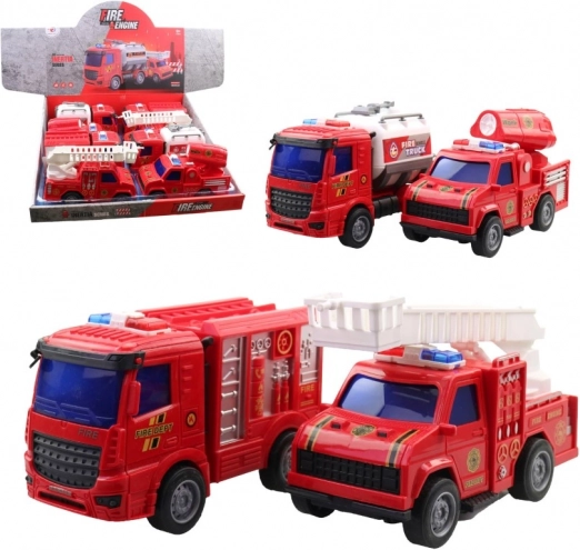 Strażackie samochody dla dzieci 15,5 cm 8 szt.