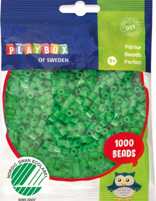 Zielone koraliki prasowane 1000 szt.