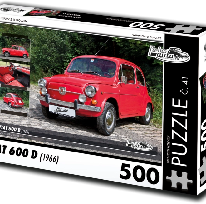 Puzzle Retro Samochody Fiat 600 D (1966) 500 części