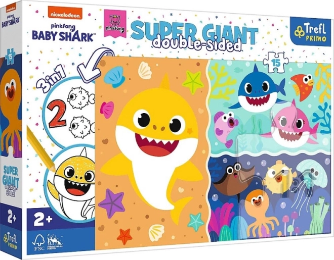 Ogromne puzzle Baby Shark dla małych dzieci