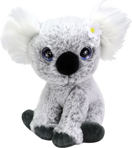 pluszowa koala z błyszczącą torebką