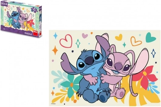 Puzzle Dino Stitch i Angel 24 elementów