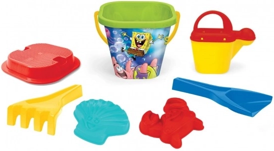 zestaw do piasku 7 szt. SPONGEBOB, 3 kolory, siatka