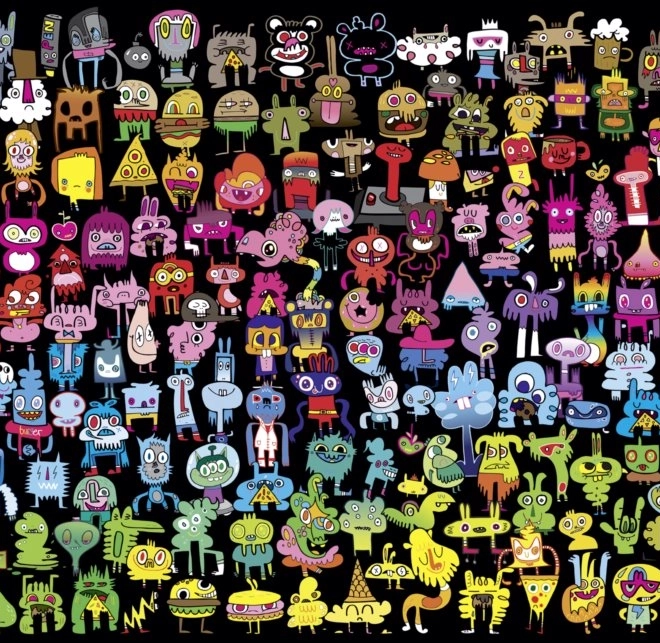 Puzzle Heye Tęczowe Doodle