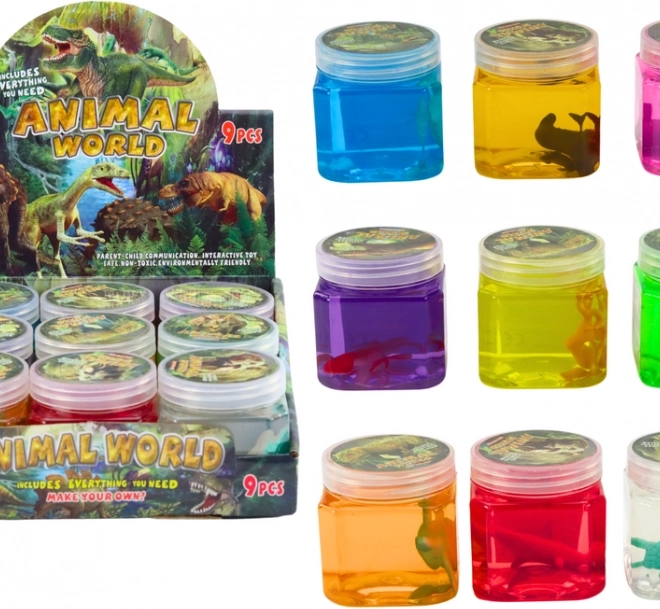 Glutek Slime z figurkami zwierząt 150 g w różnych kolorach