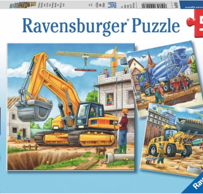 Puzzle duże maszyny budowlane Ravensburger